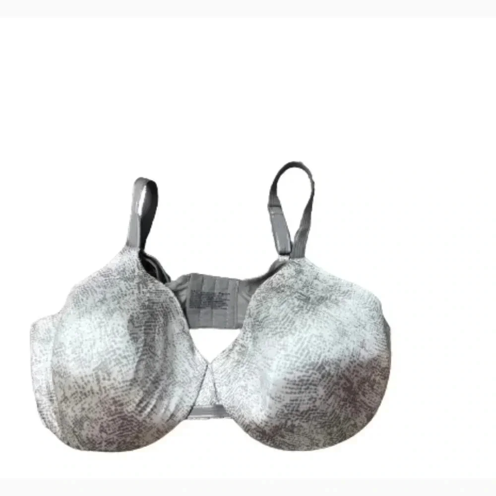 BALI BRA SILVER AND‎ WHITR UNDERWIRE CONCEALING SMOOTHING PLUS SIZE 42DD